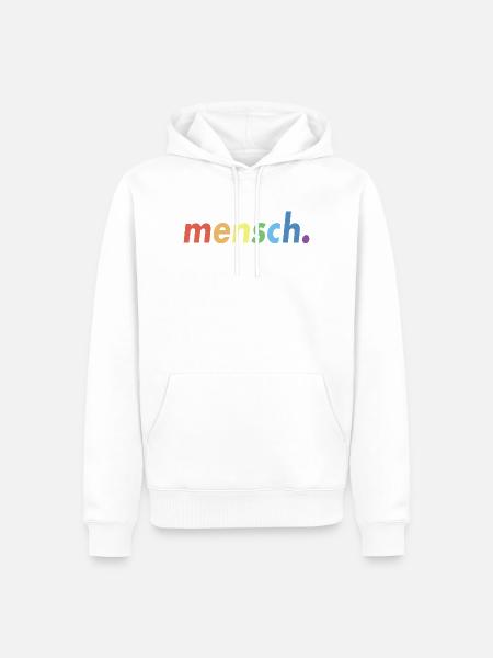 LGBT Menschen Mensch Regenbogen - Männer Premium Bio Hoodie - Weiß