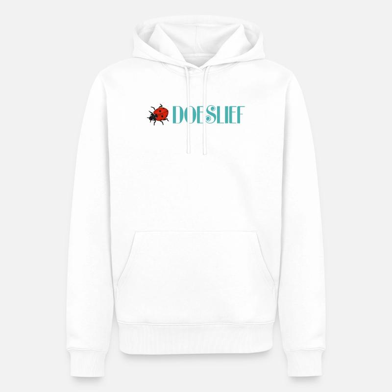 Süßer Marienkäfer Schwarze Punkte - Männer Premium Bio Hoodie - Weiß