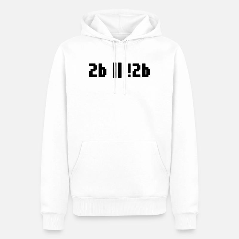 2b ou pas 2b – Programmeur de Shakespeare Hamlet - Sweat à capuche Premium bio Homme - blanc