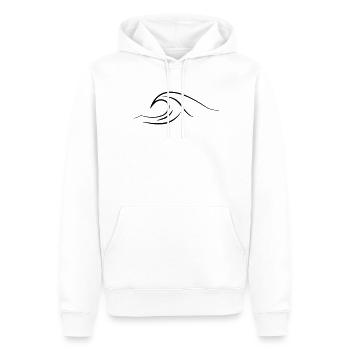Wellen Welle - Männer Premium Bio Hoodie - Weiß - Vorne - Nico (187cm)