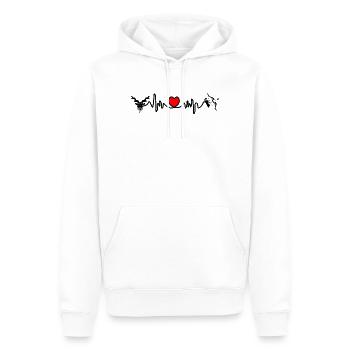 Herzfrequenz Cardio Steinbock Schütze - Männer Premium Bio Hoodie - Weiß - Vorne - Nico (187cm)
