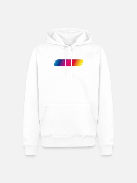 Farbspektrum Flash dirty - Männer Premium Bio Hoodie - Weiß