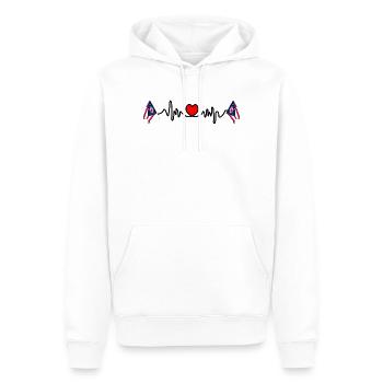 Herzfrequenz-Cardio für Ohio - Männer Premium Bio Hoodie - Weiß - Vorne - Nico (187cm)
