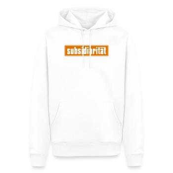 Abstract color explosion on canvas - Men’s Premium Organic Hoodie - white - Front - Nico (187cm)