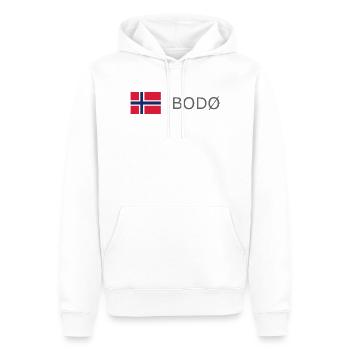 Norway Flag - Bodo - Norge - Norwegen - Männer Premium Bio Hoodie - Weiß - Vorne - Nico (187cm)