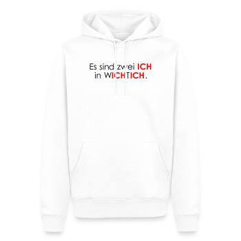 Imp - Men’s Premium Organic Hoodie - white - Front - Nico (187cm)