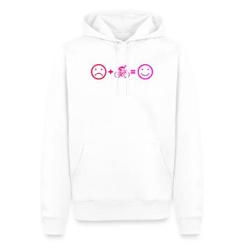 Illustration de vélo de route pour vélo de route - Sweat à capuche Premium bio Homme - blanc - Devant - Nico (187cm)