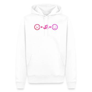 Motif vélo de route qui fonctionne immédiatement - Sweat à capuche Premium bio Homme - blanc - Devant - Nico (187cm)