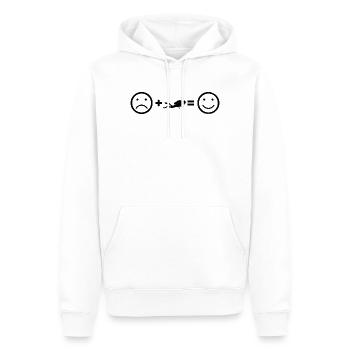 Vibrations de plongée pour la plongée - Sweat à capuche Premium bio Homme - blanc - Devant - Nico (187cm)