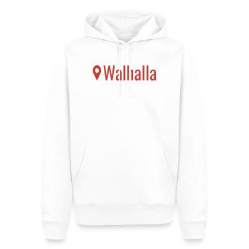 Lieu viking : Walhalla - Sweat à capuche Premium bio Homme - blanc - Devant - Nico (187cm)