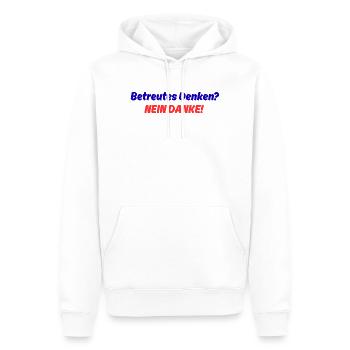 Betreutes Denken Nein Danke - Männer Premium Bio Hoodie - Weiß - Vorne - Nico (187cm)