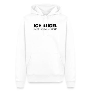 Ich Angel nur an Tagen die mit G enden - Männer Premium Bio Hoodie - Weiß - Vorne - Nico (187cm)