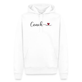 entraîneur - Sweat à capuche Premium bio Homme - blanc - Devant - Nico (187cm)