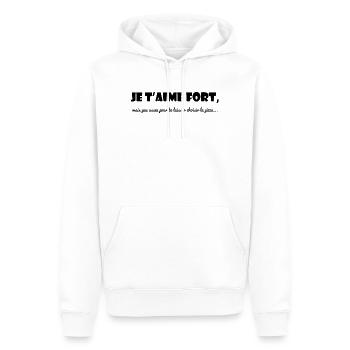 PAAR. VALENTINSTAG. LIEBE. FRAU. MÄNNER - Männer Premium Bio Hoodie - Weiß - Vorne - Nico (187cm)