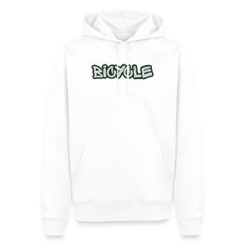 Urban Bicycle Graffiti Sticker Design - Männer Premium Bio Hoodie - Weiß - Vorne - Nico (187cm)