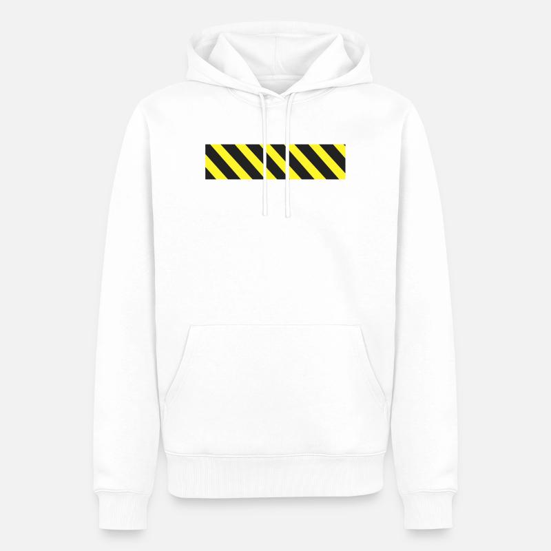 Ruban de précaution - Sweat à capuche Premium bio Homme - blanc