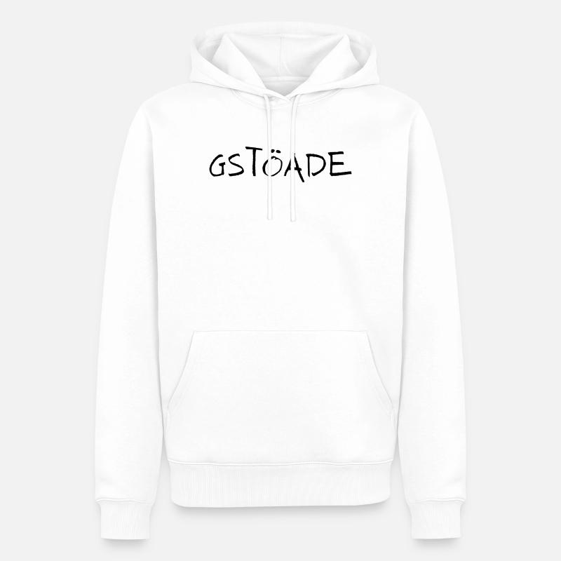Gstöade - Sweat à capuche Premium bio Homme - blanc