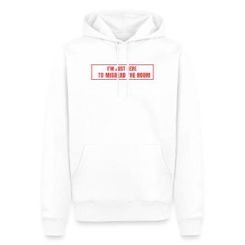 Ich lese den Raum falsch – Meme-Statement - Männer Premium Bio Hoodie - Weiß - Vorne - Nico (187cm)