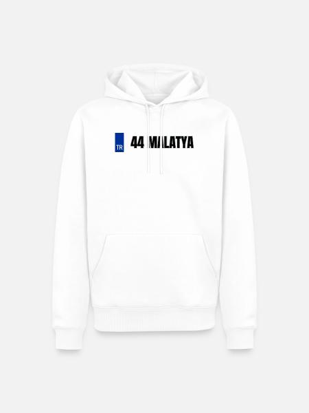 44 Malatya Kennzeichen | Türkisches Kennzeichen - Männer Premium Bio Hoodie - Weiß