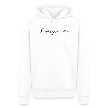Tierärztin Design mit Herz - Männer Premium Bio Hoodie - Weiß - Vorne - Nico (187cm)