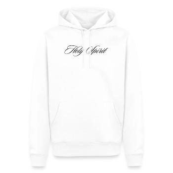 Holy Spirit Cursive Faith Calligraphy Design - Men’s Premium Organic Hoodie - white - Front - Nico (187cm)