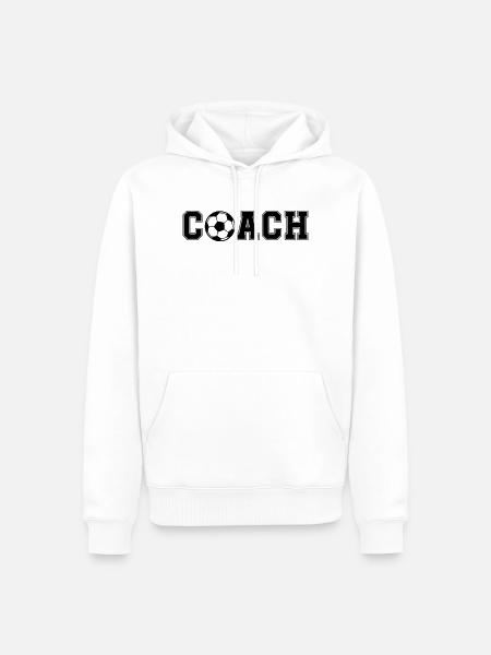 Football Coash - Men’s Premium Organic Hoodie - white