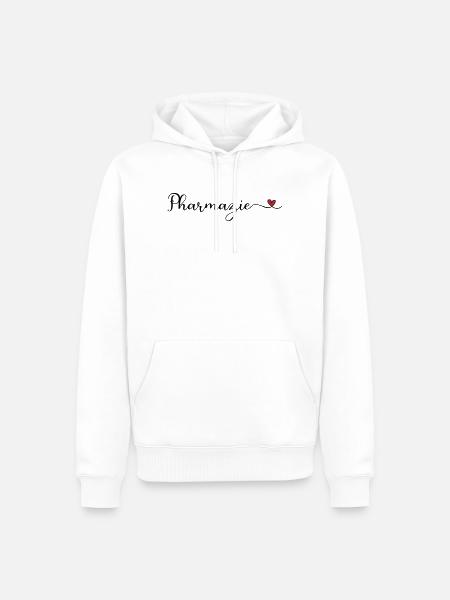 Pharmazie Design mit Herz - Männer Premium Bio Hoodie - Weiß