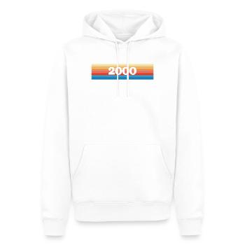 Regenbogen 2000 - Männer Premium Bio Hoodie - Weiß - Vorne - Nico (187cm)