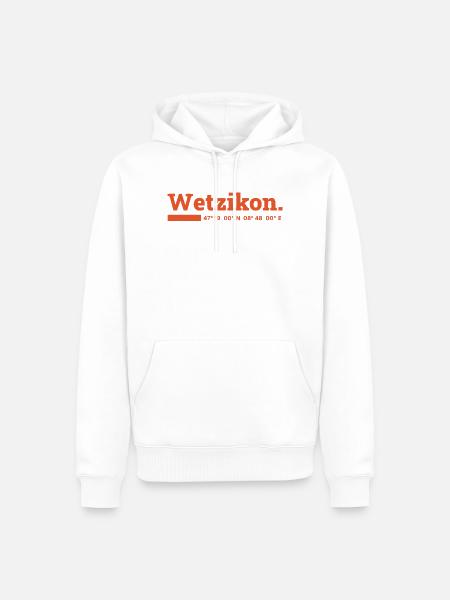 Wetzikon Koordinaten - Männer Premium Bio Hoodie - Weiß