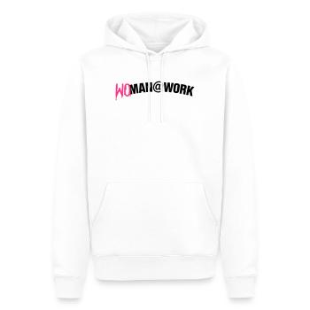 Woman at work - Männer Premium Bio Hoodie - Weiß - Vorne - Nico (187cm)