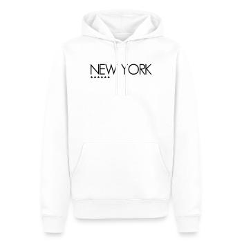 New York - Männer Premium Bio Hoodie - Weiß - Vorne - Nico (187cm)