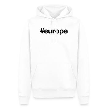 EUROPA Europe Hashtag - Sweat à capuche Premium bio Homme - blanc - Devant - Nico (187cm)