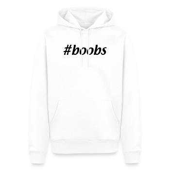 #boobs - Sweat à capuche Premium bio Homme - blanc - Devant - Nico (187cm)