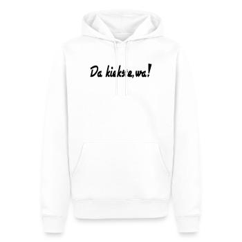 Kiekste - Berliner Sprüche - - Männer Premium Bio Hoodie - Weiß - Vorne - Nico (187cm)