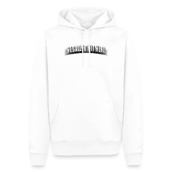 St Galler mit Herz mit Linienraster schmutzig - Männer Premium Bio Hoodie - Weiß - Vorne - Nico (187cm)