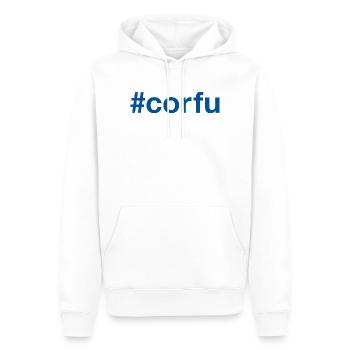 CORFU Greece Griechenland Hashtag - Männer Premium Bio Hoodie - Weiß - Vorne - Nico (187cm)