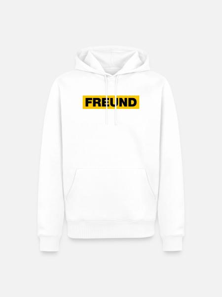 Freund - Männer Premium Bio Hoodie - Weiß