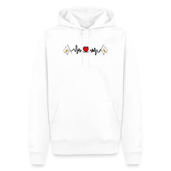 Herzfrequenz-Cardio für Zypern - Männer Premium Bio Hoodie - Weiß - Vorne - Nico (187cm)