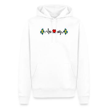 Cardio de fréquence cardiaque pour la Suède - Sweat à capuche Premium bio Homme - blanc - Devant - Nico (187cm)