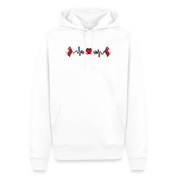 Herzfrequenz-Cardio für Oman - Männer Premium Bio Hoodie - Weiß - Vorne - Nico (187cm)