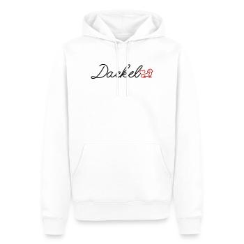Herz Hund Linienkunst - Männer Premium Bio Hoodie - Weiß - Vorne - Nico (187cm)