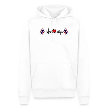 Herzfrequenz-Cardio für Thailand - Männer Premium Bio Hoodie - Weiß - Vorne - Nico (187cm)