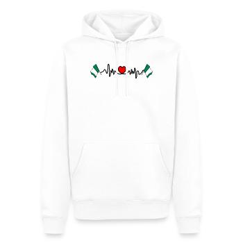 Cardio de fréquence cardiaque pour le Nigeria - Sweat à capuche Premium bio Homme - blanc - Devant - Nico (187cm)