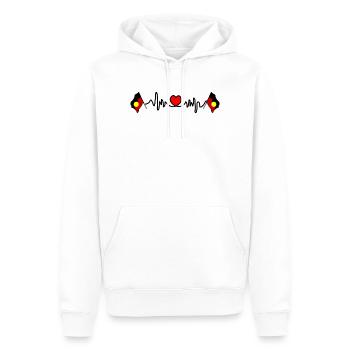 Cardio de fréquence cardiaque pour les Autochtones - Sweat à capuche Premium bio Homme - blanc - Devant - Nico (187cm)