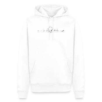 Heartbeat-Musik ist mein Leben - Männer Premium Bio Hoodie - Weiß - Vorne - Nico (187cm)