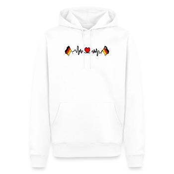 Cardio cardiaque Drapeau Allemagne , Rhénanie-Palatinat - Sweat à capuche Premium bio Homme - blanc - Devant - Nico (187cm)