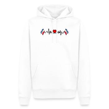 Cardio de fréquence cardiaque pour Mecklembourg-Poméranie-Occidentale - Sweat à capuche Premium bio Homme - blanc - Devant - Nico (187cm)