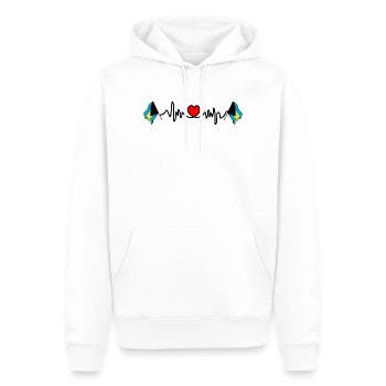 Cardio de fréquence cardiaque pour les Bahamas - Sweat à capuche Premium bio Homme - blanc - Devant - Nico (187cm)