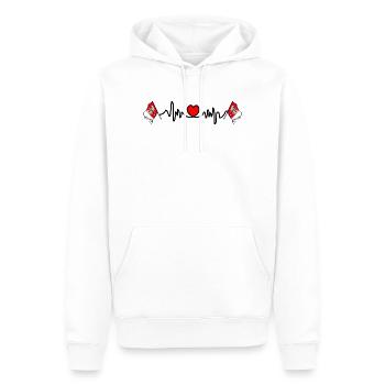 Cardio cardiaque, Grande-Pologne - Sweat à capuche Premium bio Homme - blanc - Devant - Nico (187cm)