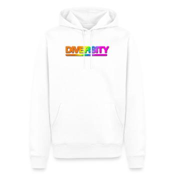 Typo Diversity Rainbow Shadow - Männer Premium Bio Hoodie - Weiß - Vorne - Nico (187cm)